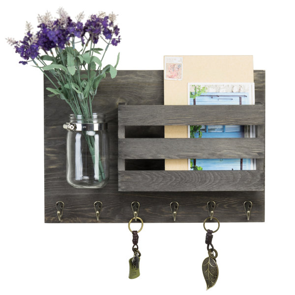 Gracie Oaks Kinton Wall Storage Organizer with Key Hooks & Reviews Wayfair